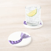 Dessous De Verre En Grès Queue de sirène de tigre de lavande (Côté)