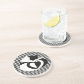 Dessous De Verre En Grès Queues CAT - amour noir blanc (Côté)