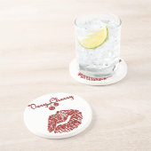 Dessous De Verre En Grès RAB Rockabilly très Cherry Kiss (Côté)