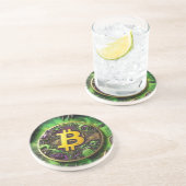 Dessous de verre en grès radioactif Bitcoin (Côté)
