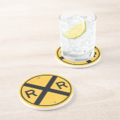 Dessous De Verre En Grès Railroad Crossing (Côté)