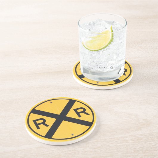 Dessous De Verre En Grès Railroad Crossing (Côté)