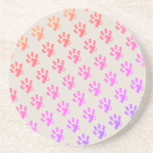 Dessous De Verre En Grès Rainbow Pastel Paws