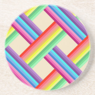 Dessous De Verre En Grès Rainbow Twist