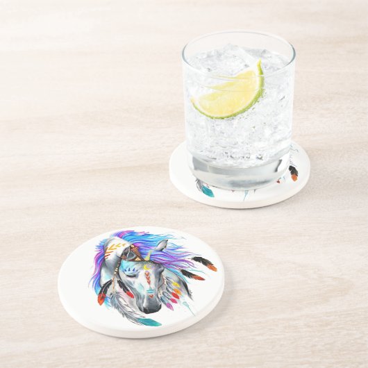 Dessous De Verre En Grès Rainbow watercolor (Côté)