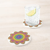 Dessous De Verre En Grès "Rangoli vibrant" (Côté)
