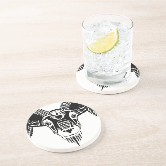 Dessous De Verre En Grès râteau sauvage (Côté)