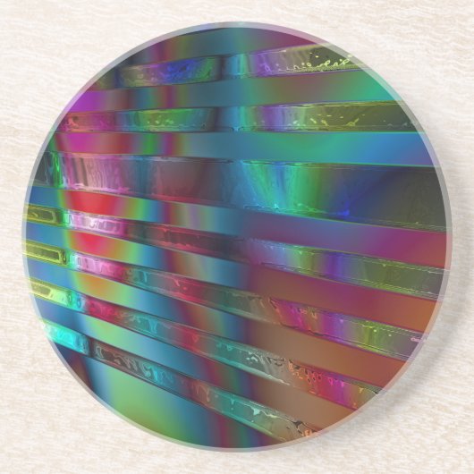 Dessous De Verre En Grès Rayons chromatiques (Devant)