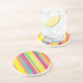 Dessous De Verre En Grès Rayures (Côté)