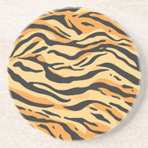 Dessous De Verre En Grès Rayures de Tigre