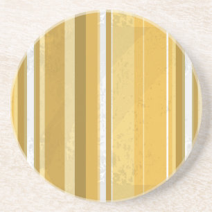 Dessous De Verre En Grès Rayures Jaune