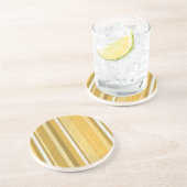 Dessous De Verre En Grès Rayures Jaune (Côté)