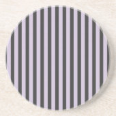 Dessous De Verre En Grès Rayures noires violettes (Devant)
