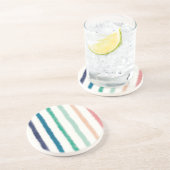 Dessous De Verre En Grès Rayures Seabreeze (Côté)