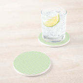 Dessous De Verre En Grès Rayures Vertes (Côté)