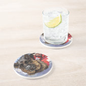 Dessous De Verre En Grès Recherche et Sauvetage par Berger Allemand dans la (Côté)