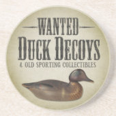 Dessous De Verre En Grès RECHERCHÉ : Vieux leurres de canard (Devant)