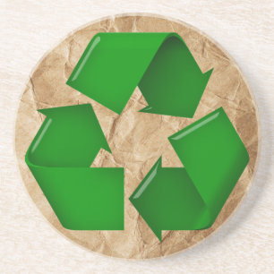 Dessous De Verre En Grès Recycler - Papier grumplé