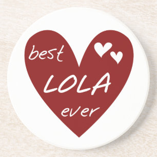 Dessous De Verre En Grès Red Heart Best Lola Ever T-shirts et cadeaux