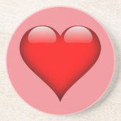 Dessous De Verre En Grès Red Heart Love (Devant)