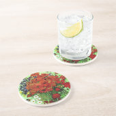 Dessous De Verre En Grès Red Poppies & Daisies Van Gogh Art (Côté)