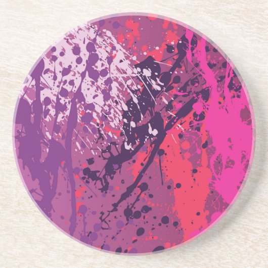 Dessous De Verre En Grès Red Splatter (Devant)