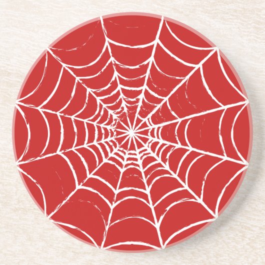 Dessous De Verre En Grès Red Web (Devant)