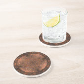 Dessous De Verre En Grès Reflet doré cuivré (Côté)