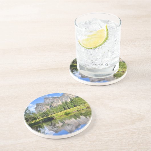Dessous De Verre En Grès Réflexion de Yosemite (Côté)