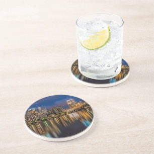 Dessous De Verre En Grès Réflexions de Pittsburgh