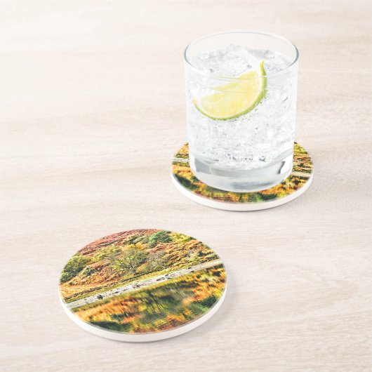 DESSOUS DE VERRE EN GRÈS RÉFLEXIONS DU LAC (Côté)