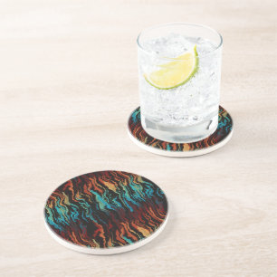 Dessous De Verre En Grès Regard dans l'abstrait du feu