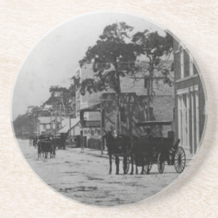 Dessous De Verre En Grès Regard occidental sur la rue de Flagler
