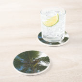 Dessous De Verre En Grès Regard sur le palmier à coco Nature tropicale (Côté)