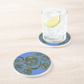 Dessous De Verre En Grès Regardez mes courbes bleues (Côté)