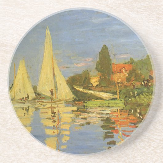 Dessous De Verre En Grès Régate à Argenteuil par Claude Monet (Devant)
