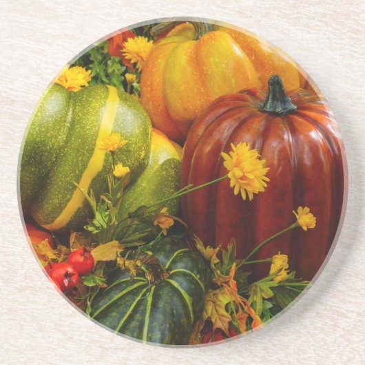 Dessous De Verre En Grès Regroupement Automne (Devant)