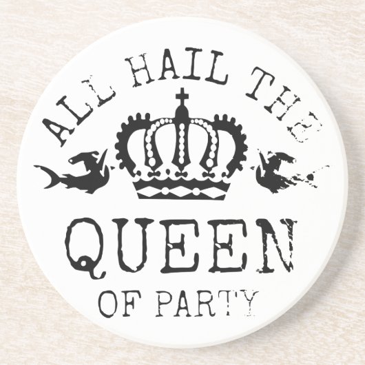 Dessous De Verre En Grès Reine de partie (Devant)