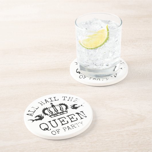 Dessous De Verre En Grès Reine de partie (Côté)