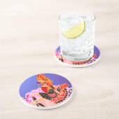 Dessous De Verre En Grès Reine des Coeurs en tasse (Côté)