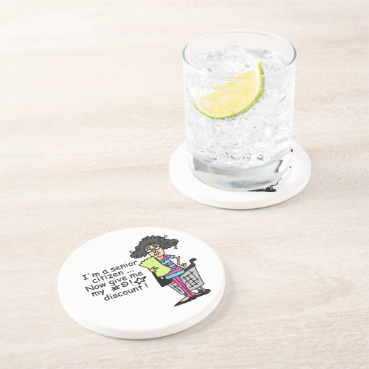 Dessous De Verre En Grès Remise aux seniors (Côté)