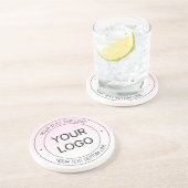 Dessous De Verre En Grès Remplacement de logo facile & Texte modifiable Ros (Côté)