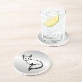 Dessous De Verre En Grès Renard argenté (Côté)