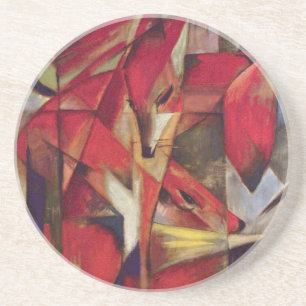 Dessous De Verre En Grès Renards par Franz Marc, Art cubiste abstrait vinta