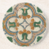 Dessous De Verre En Grès Repro Espagnol géométrique Azulejos Floral (Devant)