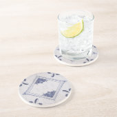 Dessous De Verre En Grès Repro Portugais Floral Azulejos Carrelage (Côté)