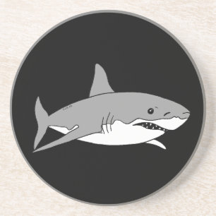 Dessous De Verre En Grès Requin gris