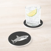 Dessous De Verre En Grès Requin gris (Côté)