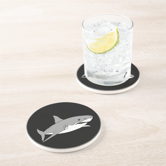 Dessous De Verre En Grès Requin gris (Côté)