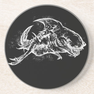 Dessous De Verre En Grès Requin malin en blanc